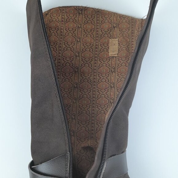 Blowfish Size 8.5 Brown Boho Straps and Buckle Detail High Women's Boots - Picture 6 of 9